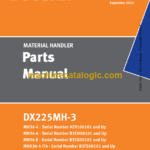 Doosan DX225MH-3 Material Handler Parts Manual (AZ9100101, B3CH00101, B3CG00101, B3FS00101, B3FT00101)