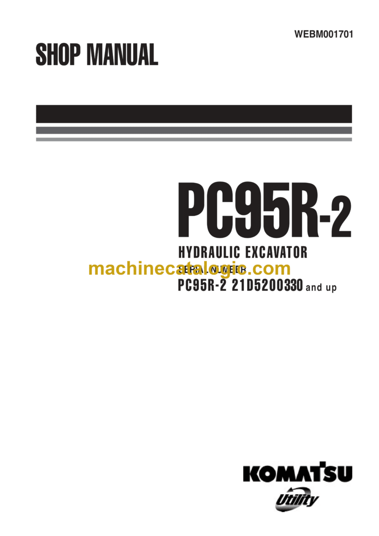 Komatsu PC95R-2 Hydraulic Excavator Shop Manual (WEBM001701)