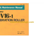 Komatsu JV16-1 Vibration Roller Operation and Maintenance Manual (JV16.1-AE2)