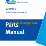 Doosan S210W-V Wheeled Excavator Parts Manual (Serial Number 1001 and Up)