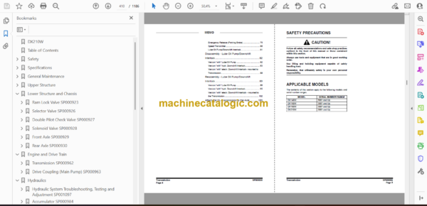Doosan DX140W-3, DX160W-3 Wheeled Excavator Shop Manual (Serial Number 1001 and Up) - Image 2