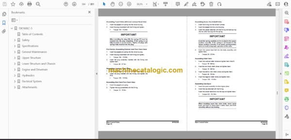 Doosan DX160LC-3 Hydraulic Excavator Shop Manual (Serial Number 1001 and Up) - Image 2