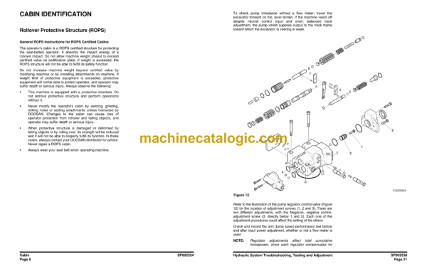 Doosan DX160LC-3 Hydraulic Excavator Shop Manual (Serial Number 1001 and Up) - Image 3