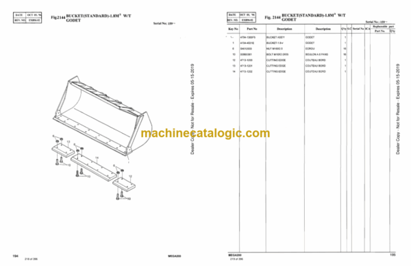 Doosan Mega 200 Wheel Loader Parts Manual (Serial Number 0001 and Up) - Image 2