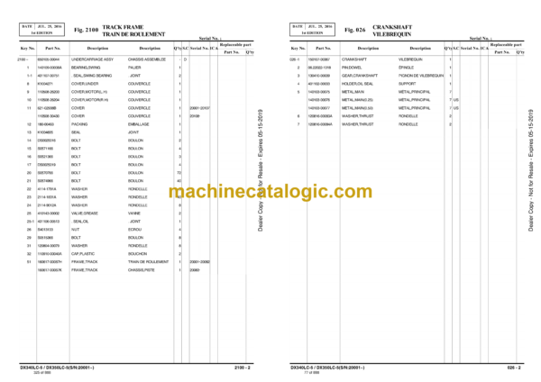 Doosan DX340LC-5, DX350LC-5 Hydraulic Excavator Parts Manual (Serial Number 20001 and Up) - Image 3