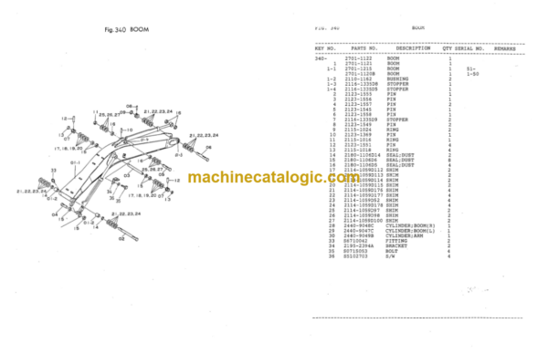 Daewoo DH280 ED Excavator Parts Manual (Serial Number 0001 and Up) - Image 4