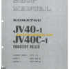 Komatsu JV40-1, JV40C-1 Vibration Roller Operation and Maintenance Manual (SEBM02580101)