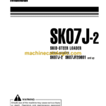 Komatsu SK07J-2 Skid Steer Loader Operation and Maintenance Manual (WEAM001901)