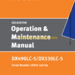 Doosan DX490LC-5, DX530LC-5 Excavator Operation and Maintenance Manual (Serial Number 10001 and Up)