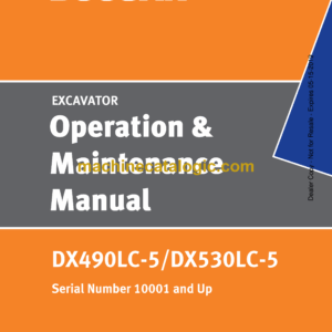 Doosan DX490LC-5, DX530LC-5 Excavator Operation and Maintenance Manual (Serial Number 10001 and Up)