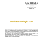 Daewoo Solar 225NLC-V Excavator Operation and Maintenance Manual (Serial Number 1001 and Up)