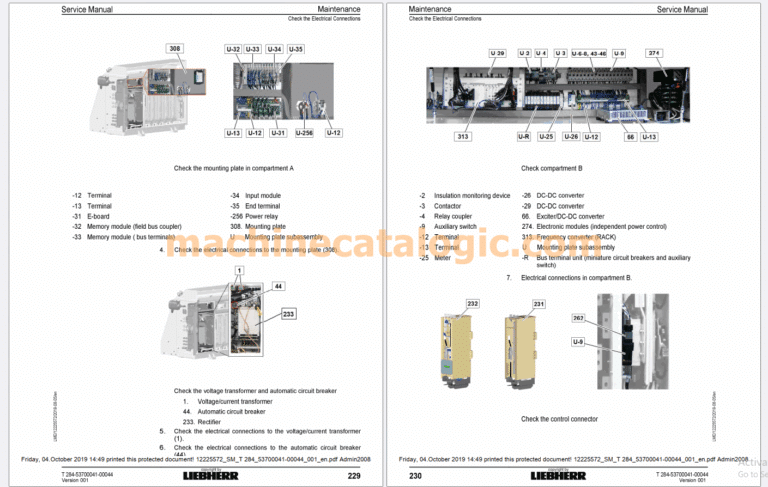 Liebherr Mining Trucks & Excavators maintenance manual