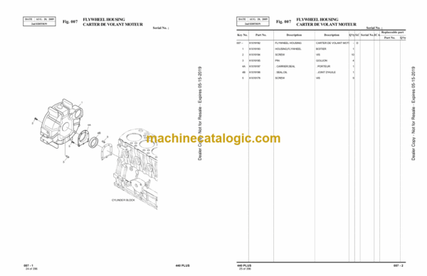 Doosan 440 Plus Skid Steer Loader Parts Manual - Image 2