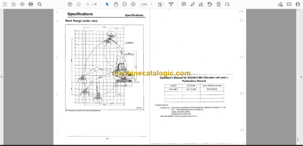 Sumitomo SH240-5MH Hydraulic Excavator Operators Manual (WDL245M-0W) - Image 4