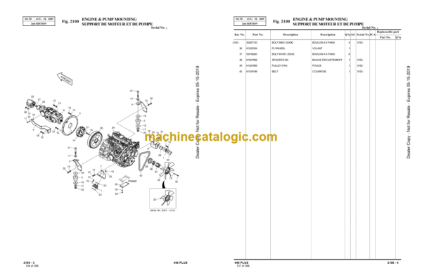 Doosan 440 Plus Skid Steer Loader Parts Manual - Image 3