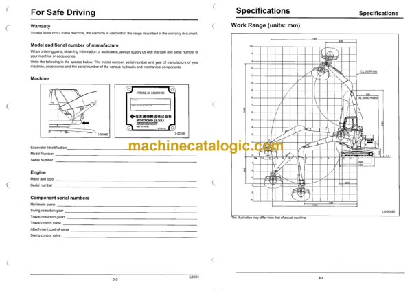 Sumitomo SH240-5MH Hydraulic Excavator Operators Manual (WDL245M-0W) - Image 3