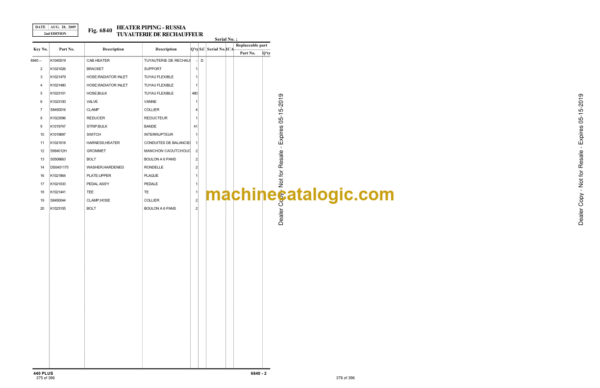 Doosan 440 Plus Skid Steer Loader Parts Manual - Image 4