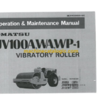 Komatsu JV100A, JV100WA, JV100WP-1 Vibration Roller Operation and Maintenance Manual (SEAM02650102)