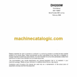 Doosan DH200W Wheeled Excavator Parts Manual (Serial Number 0001 and Up)