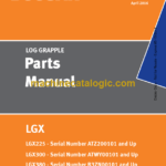 Doosan LGX Log Grapple Parts Manual (Serial Number ATZ200101, ATWY00101, B3ZN00101 UP)