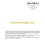 Daewoo Solar 255LC-V Excavator Operation and Maintenance Manual (Serial Number 1001 and Up)