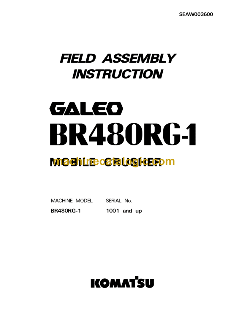 Komatsu BR300J-1, BR310JG-1 Galeo Mobile Crusher Operation and Maintenance Manual (SEAM004601)