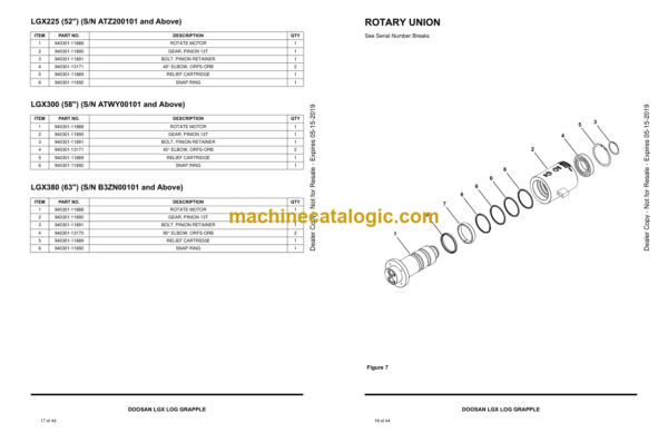 Doosan LGX Log Grapple Parts Manual (Serial Number ATZ200101, ATWY00101, B3ZN00101 UP) - Image 2