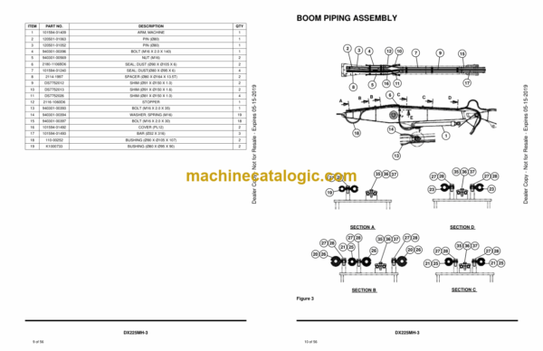 Doosan DX225MH-3 Material Handler Parts Manual (AZ9100101, B3CH00101, B3CG00101, B3FS00101, B3FT00101) - Image 2
