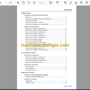 Sumitomo SH130-5 Hydraulic Excavator Service Text & Troubleshooting Manual & Shop Manual