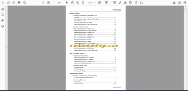 Sumitomo SH130-5 Hydraulic Excavator Service Text & Troubleshooting Manual & Shop Manual - Image 2