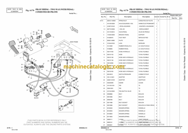 Doosan DX530LC-5 Excavator Parts Manual (Serial Number 10001 thru 10006) - Image 3