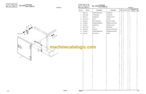 Daewoo S170-3 Excavator Parts Manual - Image 3