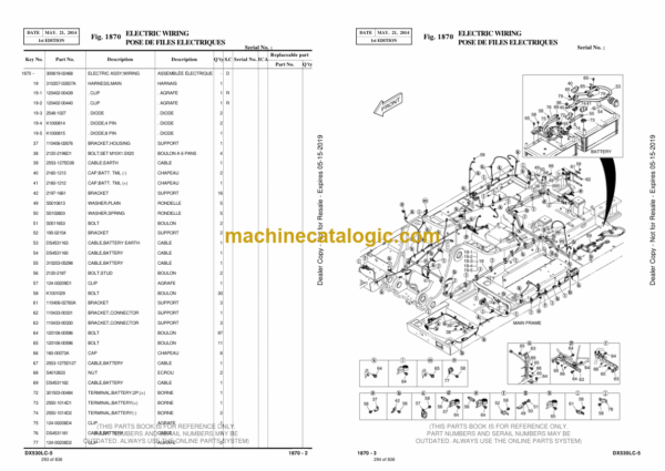 Doosan DX530LC-5 Excavator Parts Manual (Serial Number 10001 thru 10006) - Image 4