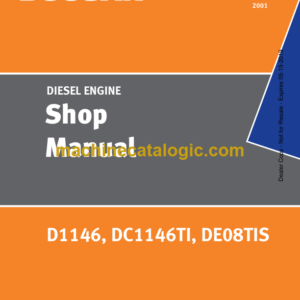 Doosan D1146, DC1146TI, DE08TIS Diesel Engine Shop Manual (65-99897-8056)
