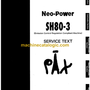Sumitomo SH80-3 Hydraulic Excavator Service Text & Wiring Diagrams