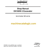Doosan DX190W-3 Wheeled Excavator Shop Manual (Serial Number 1001 and Up)