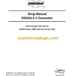 Doosan DX255LC-3 Hydraulic Excavator Shop Manual (Serial Number 1001 and Up)