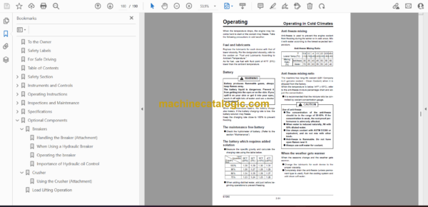 Sumitomo SH75X-3B Hydraulic Excavator Operators Manual (WDL0754-0T) - Image 2