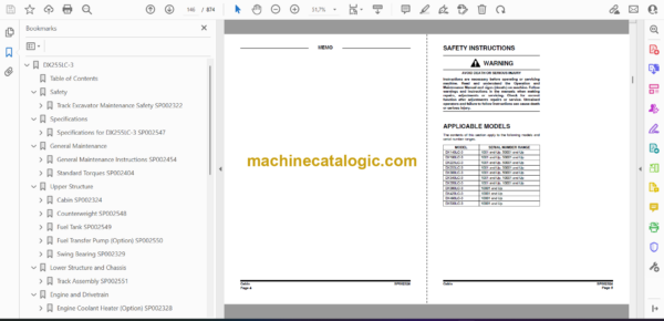 Doosan DX255LC-3 Hydraulic Excavator Shop Manual (Serial Number 1001 and Up) - Image 2