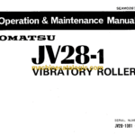 Komatsu JV28-1 Vibration Roller Operation and Maintenance Manual (SEAM02670100)