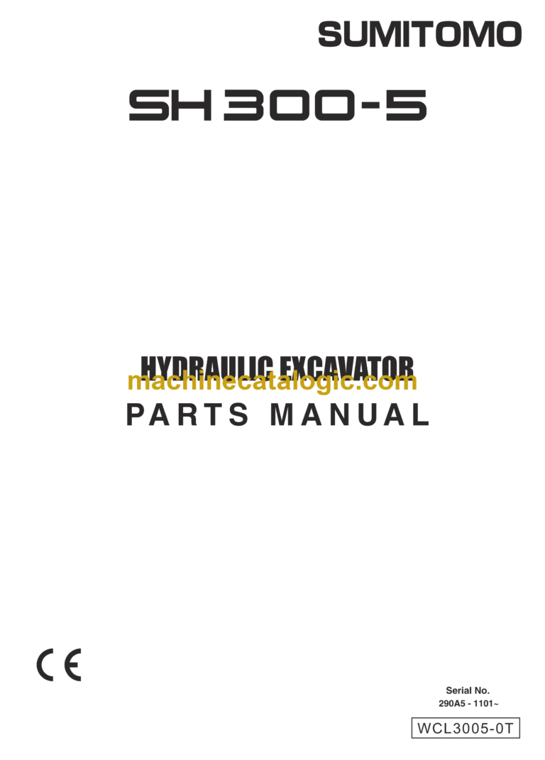 Sumitomo SH300-5 Hydraulic Excavator Parts Manual (WCL3005-0T)
