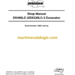 Doosan DX490LC-3, DX530LC-3 Hydraulic Excavator Shop Manual (Serial Number 10001 and Up)