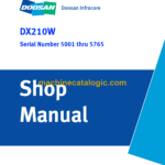 Doosan DX210W Wheeled Excavator Shop Manual (Serial Number 5001 thru 5765)