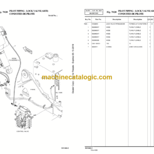 Doosan DX180LC Wheeled Excavator Parts Manual (Serial Number 5001 and Up)