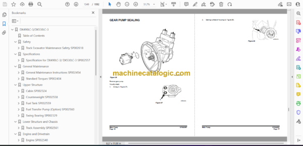 Doosan DX490LC-3, DX530LC-3 Hydraulic Excavator Shop Manual (Serial Number 10001 and Up) - Image 2