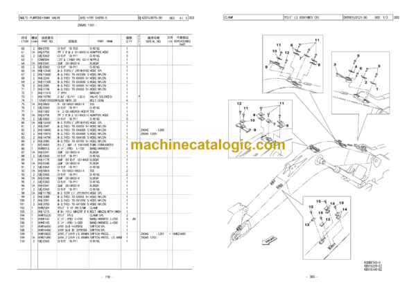 Sumitomo SH300-5 Hydraulic Excavator Parts Manual (WCL3005-0T) - Image 2