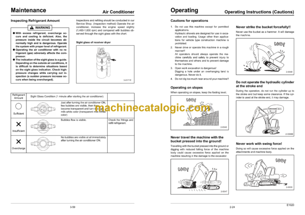 Sumitomo SH225X-3B Hydraulic Excavator Operators Manual (WDL2254-0W) - Image 3