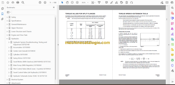 Doosan Solar 450LC-V Excavator Shop Manual (Serial Number 1001 and Up) - Image 2