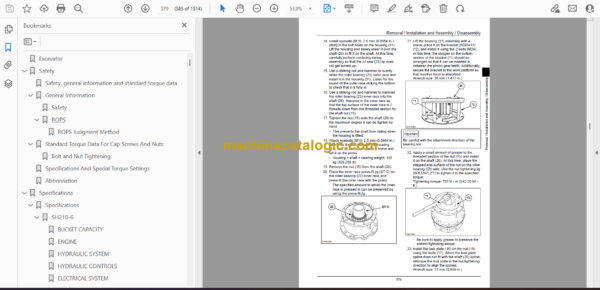 Sumitomo SH210-6, SH210LC-6 Hydraulic Excavator Service Manual (WLSM2106-00WNZ) - Image 2