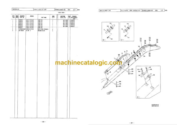 Sumitomo SH240-3, SH240-3LR Hydraulic Excavator Parts Manual (WCL2420-0W) - Image 3